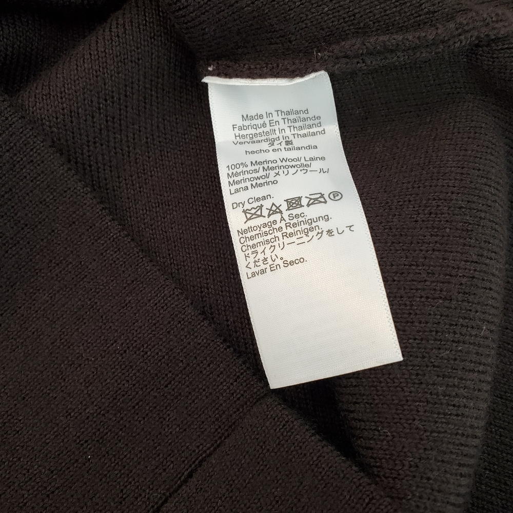 Madewell 100% Merino Wool V-Neck Sweater Vest Size M Chocolate Brown - Picture 8 of 9
